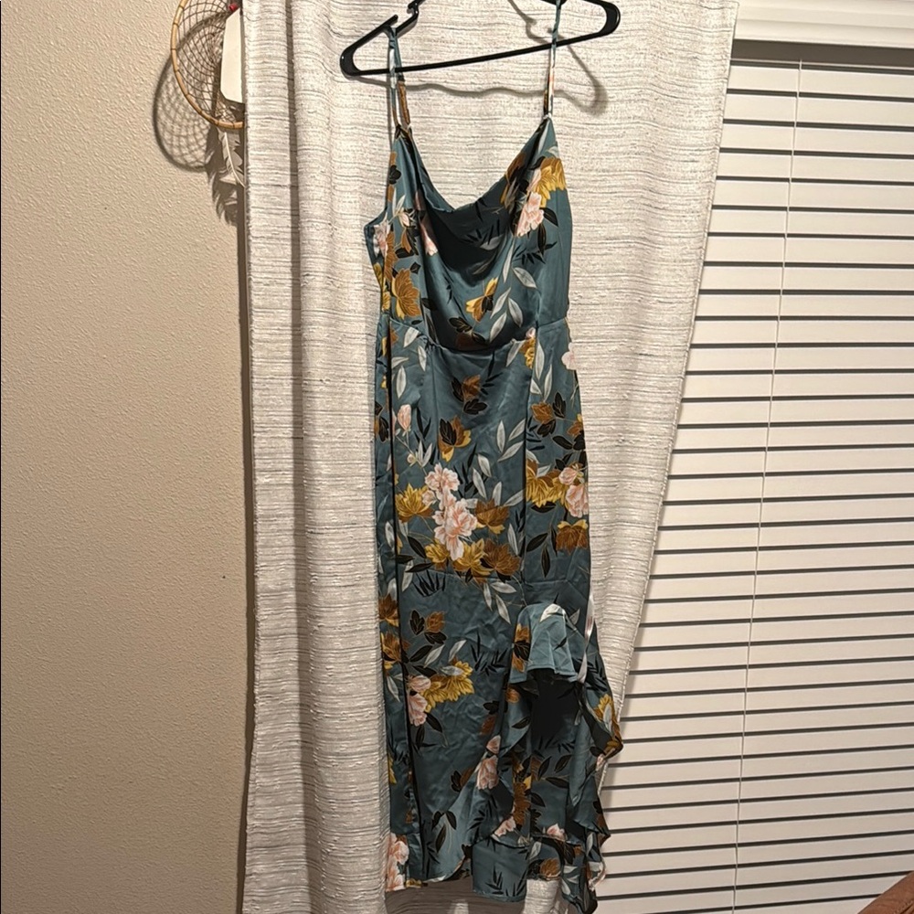 Floral Blue/Green Women's Dress